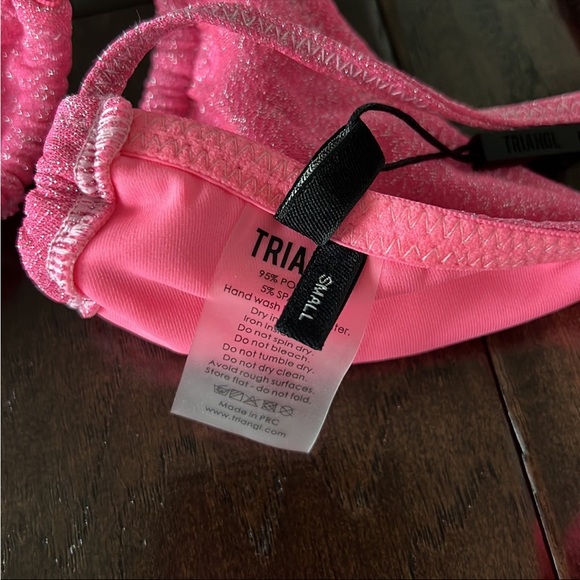 Triangl bikini set - hot pink sparkle - Picture 3 of 4